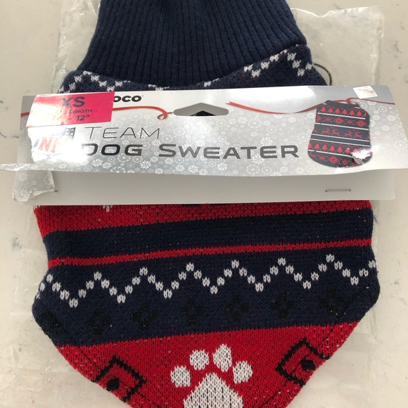 New Patriots Dog Sweater.  Size XS - Picture 3 of 3